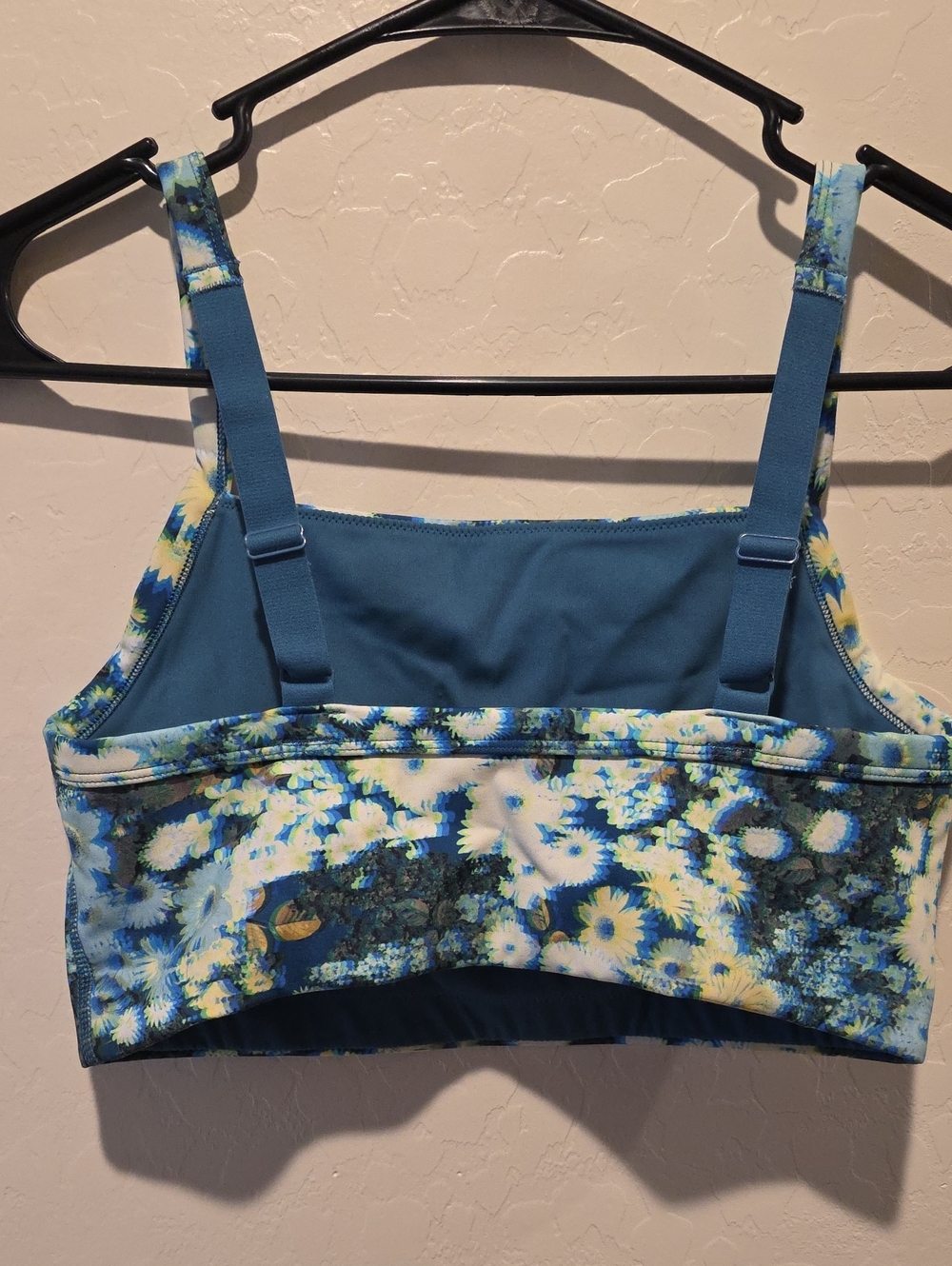 aerie Floral Strappy Crop Top - Blue & Yellow - Picture 6 of 7
